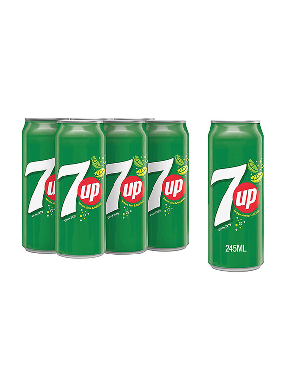 

7Up Carbonated Soft Drink, 6 Cans x 245ml