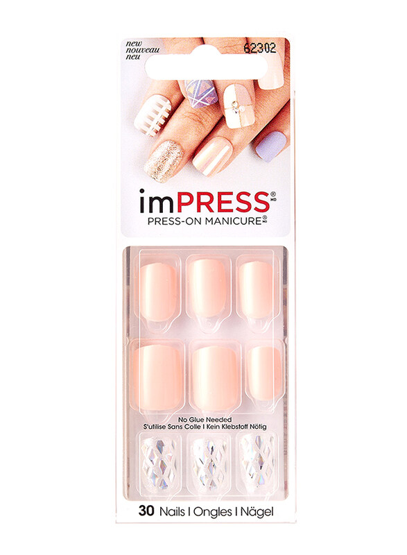 

Impress Broadway Press-On Manicure Nails, 30 Pieces, Multicolour
