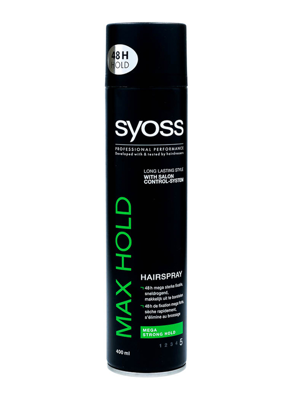 Syoss Max Hold Hair Spray for All Types of Hair, 400ml