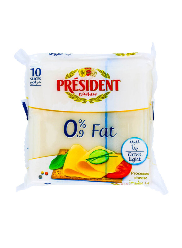 

President Fat Free Extra Light Cheese Slices, 10 Pieces, 200g