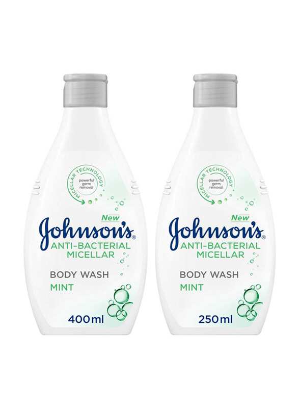 

Johnson's Bodywash Antibacterial Mint, 400ml + 250ml, 2 Pieces