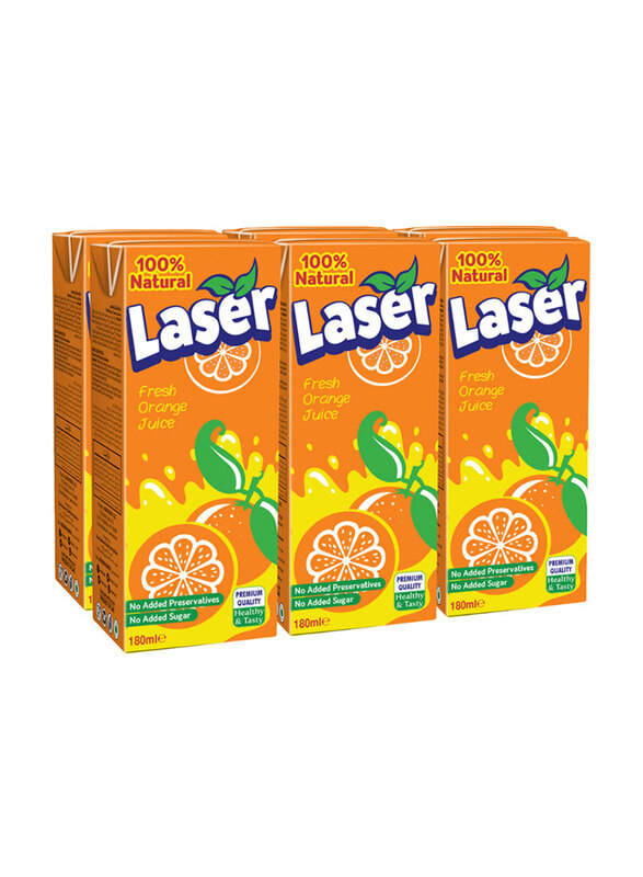 

Laser Uht Orange No Sugar Juice, 6 x 180ml