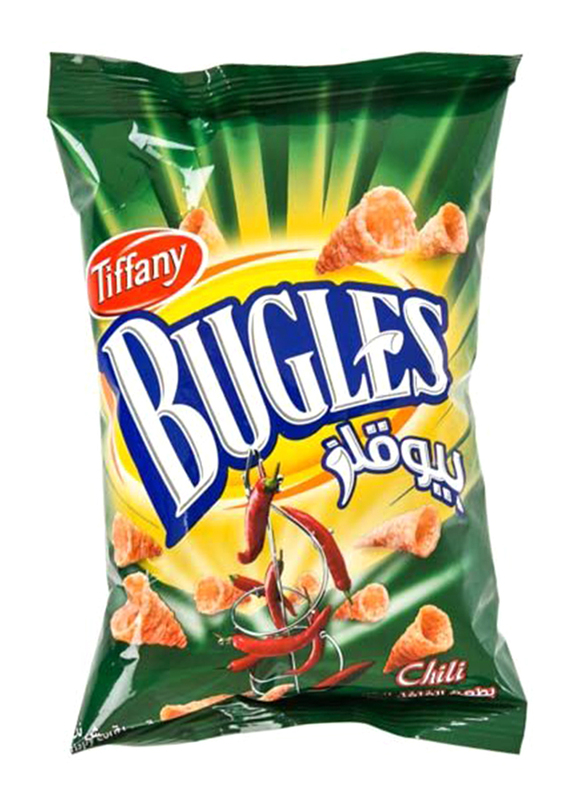 Tiffany Bugles Chili Flavor Chips, 25gm