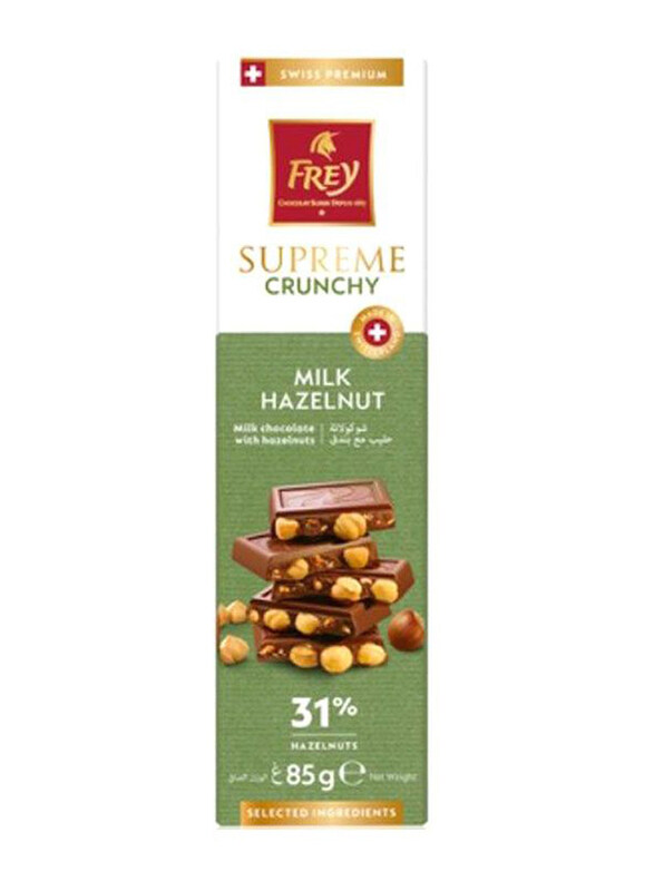 

Frey Supreme Crunchy Hazelnut Milk Chocolate, 85g