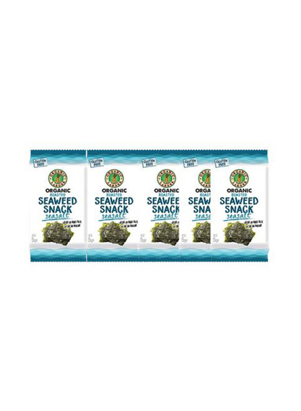 

Organic Larder Seaweed Snack Sea Salt, 6 x 5g