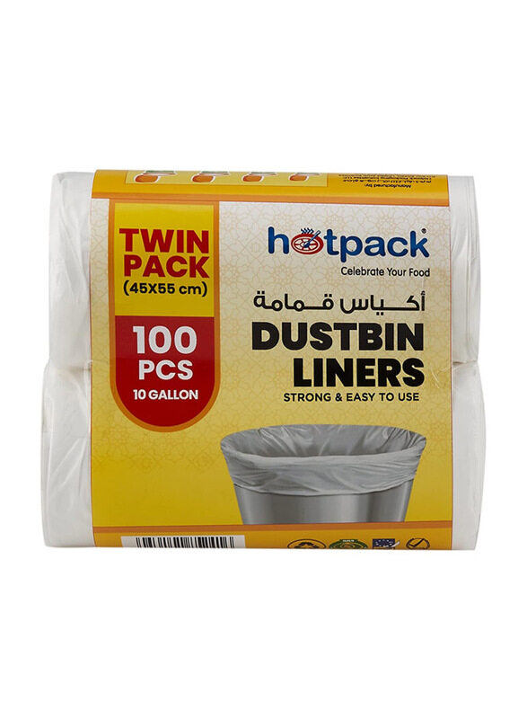 

Hotpack Dustbin Liner Roll, 2 x 50 Bags