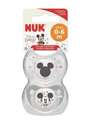 Nuk Anti-Colic Disney Mickey Silicone Soother, 2 Pieces