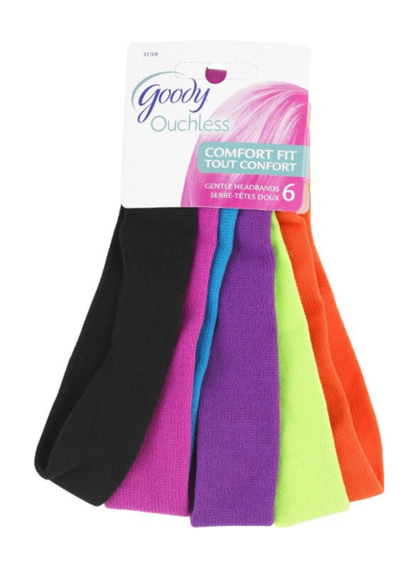 

Goody Girls Ouchless Jersey Headwrap Set for All Hair Types, Multicolour, 6 Pieces