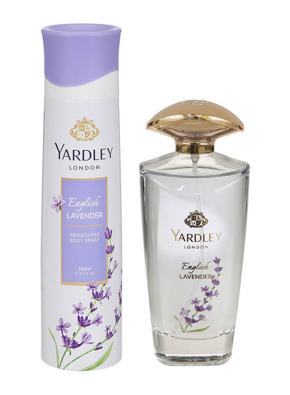 

Yardley London 2-Piece English Lavender Perfumed Gift Set for Women, 125ml EDT Perfume, 150ml Body Spray