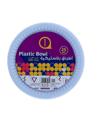 Aswaaq 8oz 25-Pieces M15 Plastic Round Bowl, White