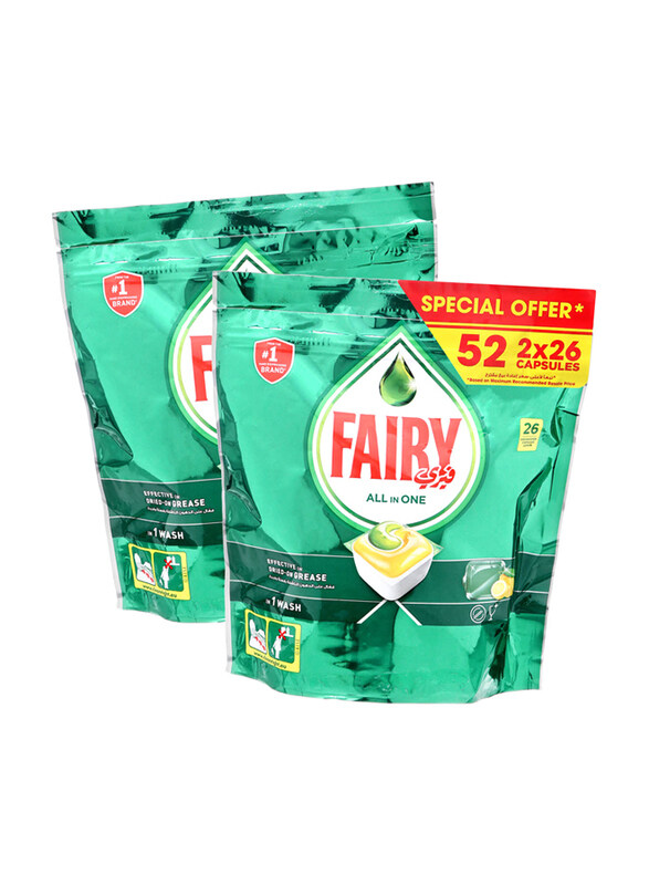 

Fairy All in One Dishwash Tablet, 2 x 26 Piece