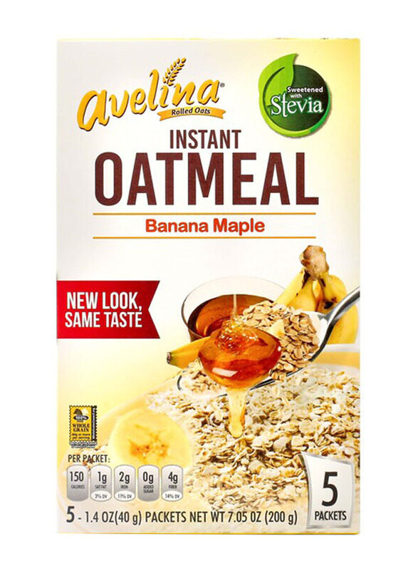 

Avelina Instant Oatmeal Banana Maple Sweetened Stevia Oats, 200g