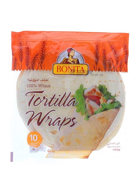 Bonita 20cm Tortilla, 10 Wraps, 450g