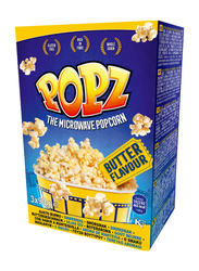 Popz Butter Microwave Popcorn, 3 x 90g