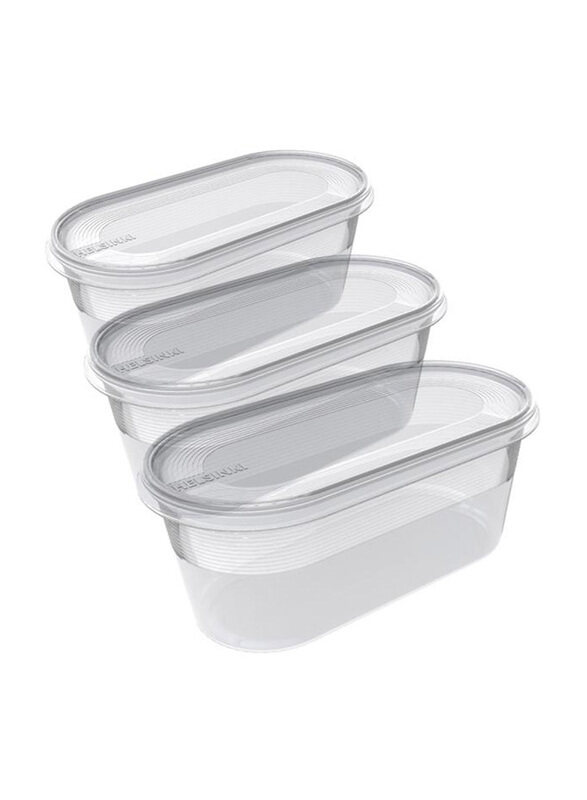 

Plast Team Helsinki Freezer Container Set, 800ml, 3 Pieces, Clear
