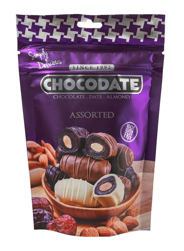 

Chocodate Exclusive Dates with Almonds Assorted Chocolate, 100g