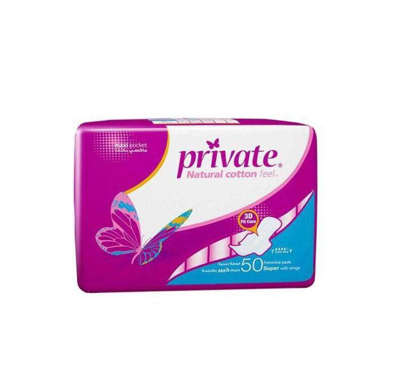 

Private Natural Cotton Sanitary Napkin, 50 Pieces