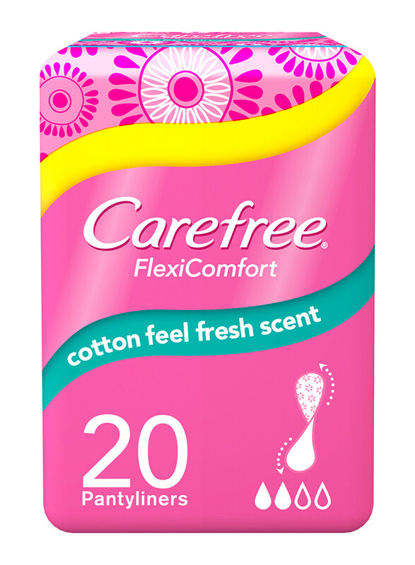

Carefree Flexi Comfort Cotton Feel Fresh Scent Pantyliners, 20 Pieces