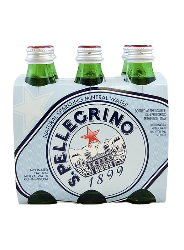 

San Pellegrino Natural Sparkling Mineral Water, 6 Bottles x 250ml