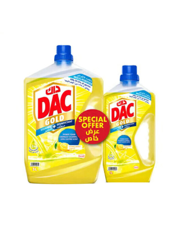 

Dac Disinfectant Gold Citrus, 3 Liters + 1 Liter