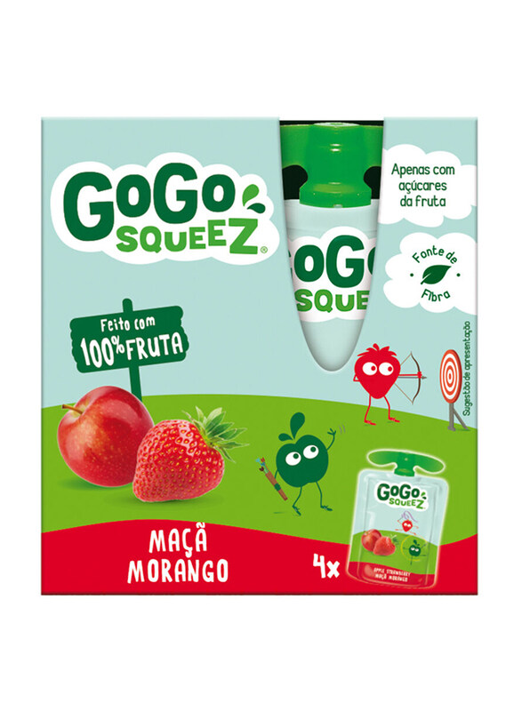 

Materne Gogo Squeez Apple Strawberry Fruit Snack, 4 x 90g