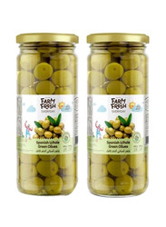 Farm Fresh Green Whole Olives, 2 x 465g