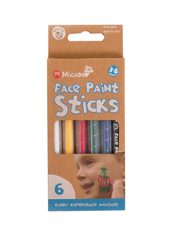

Micador Jr. Face Paint Sticks Card, 6 Piece, Multicolour
