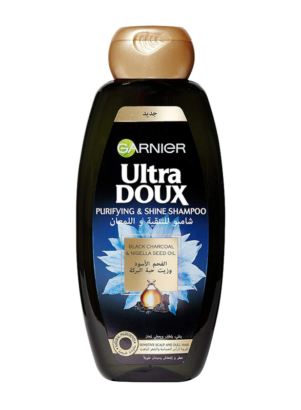 Garnier Ultra Doux Black Charcoal & Nigella Seed Oil Purifying & Shine Shampoo, 400ml