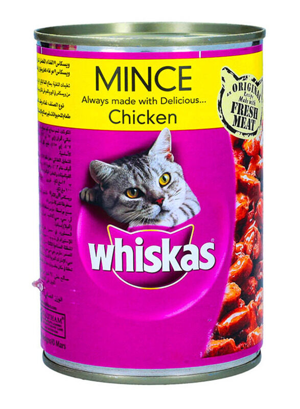 

Whiskas Mince Chicken Wet Cat Food, 400g