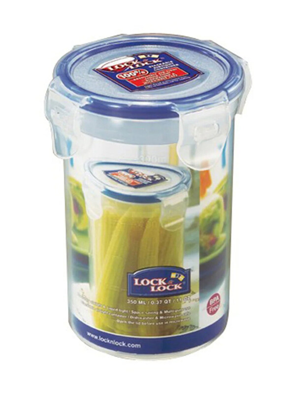 

Lock & Lock Round Tall Food Container, 350ml, hpl931d, Clear