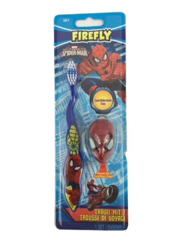 

Firefly Kid Spiderman Toothbrush with Cap, Blue, 1 Piece