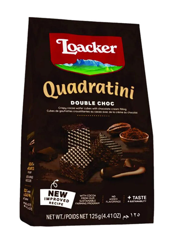 

Loacker Quadratini Double Choco Wafer Cookies, 2 x 125g