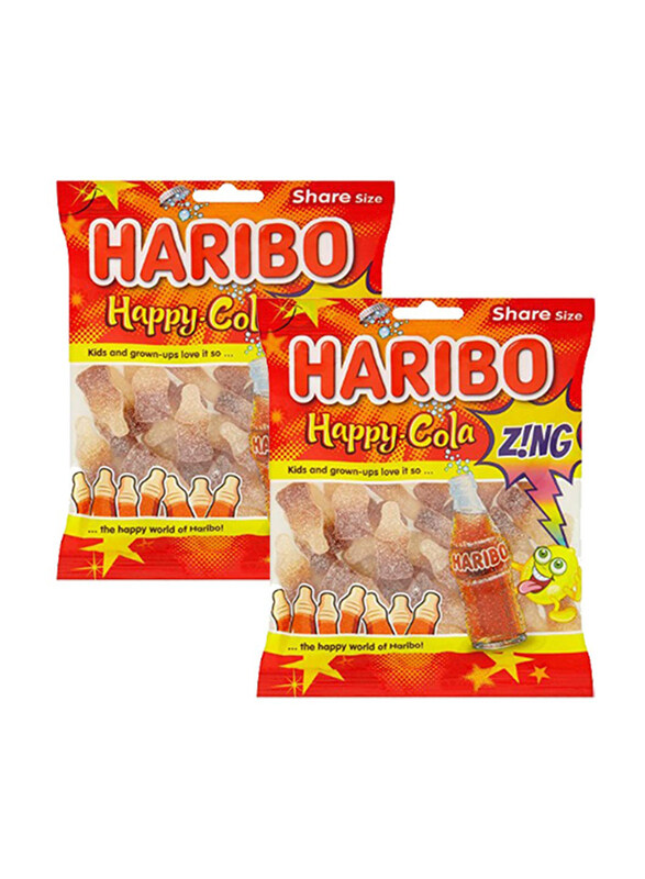 

Haribo Zing Happy Cola Sour Jelly Gummy, 2 x 160g