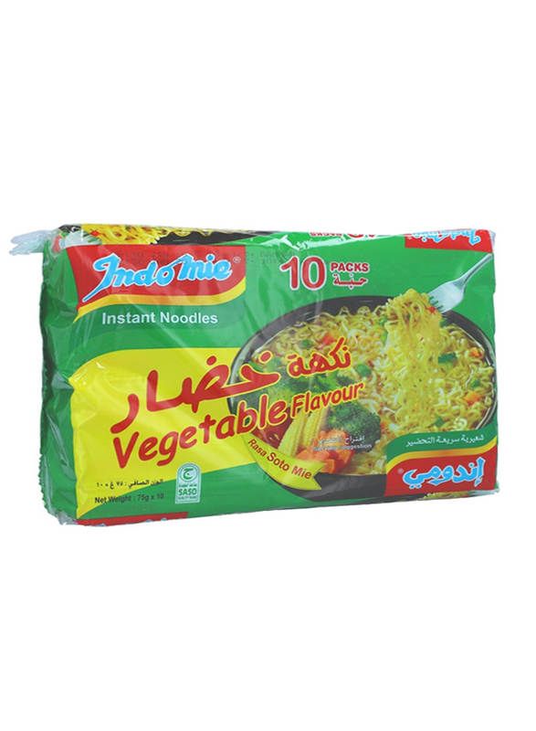 Indomie Vegetable Rasa Soto Mie Instant Noodles, 10 Packs x 75g