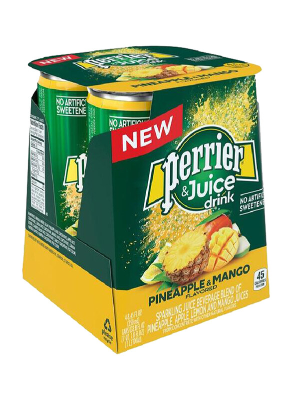 

Perrier Pineapple & Mango Juice, 4 x 250ml