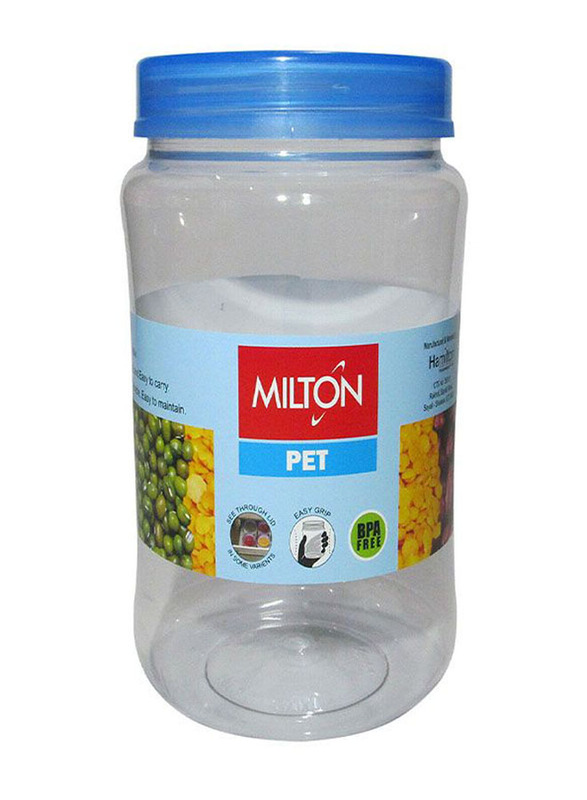 Milton Round Pet Jar, 150ml, Clear/Blue