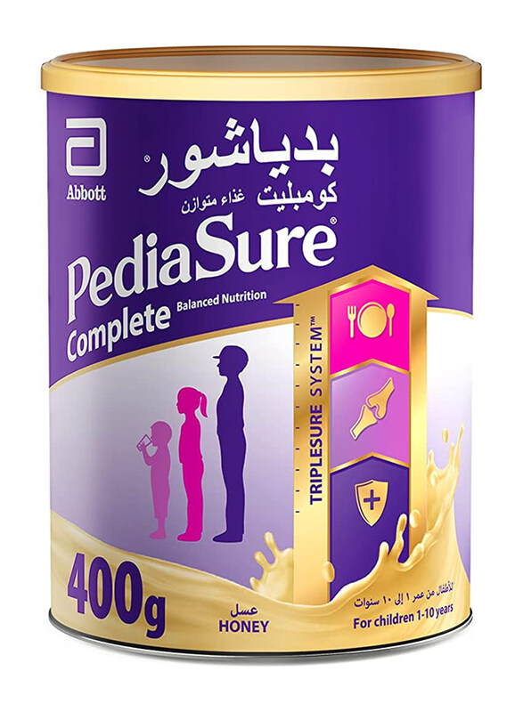 

Pediasure Complete Triple Sure Honey Formula Milk for 1-10 Years, 400g