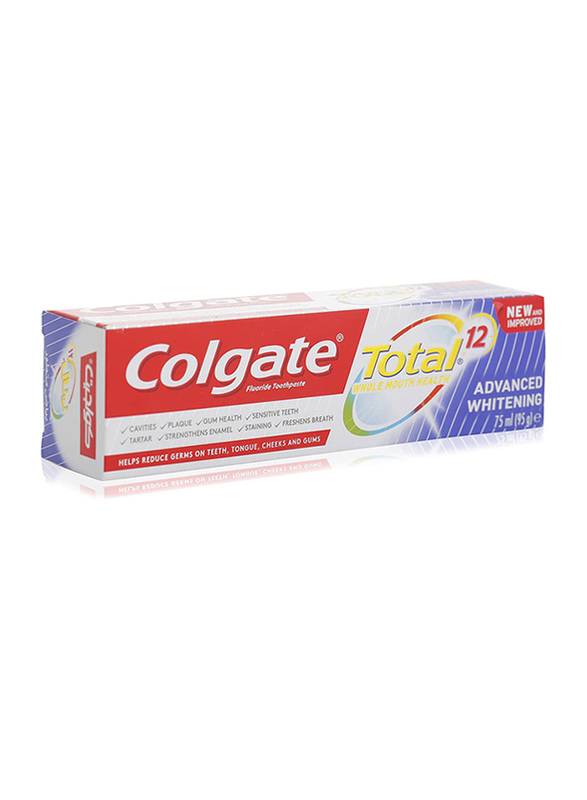 Colgate Total 12 Advanced Whitening Toothpaste, 75ml