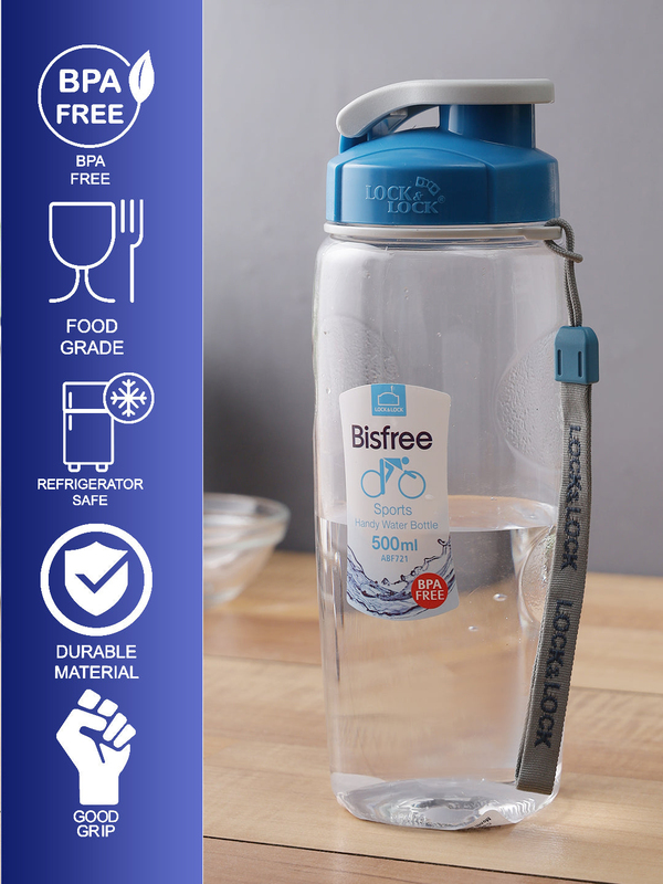 LocknLock 500ml Bis Free Handy Bottle, ABF721, Blue/White