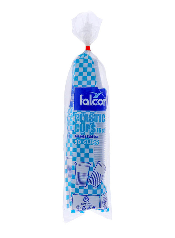 Falcon 6Oz 50-Piece Plastic Cups, Clear
