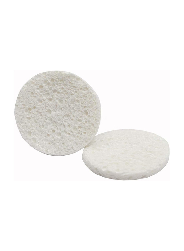 Xcluzive 2-Piece Round Facial Cleansing Cellulose Sponges, Multicolour