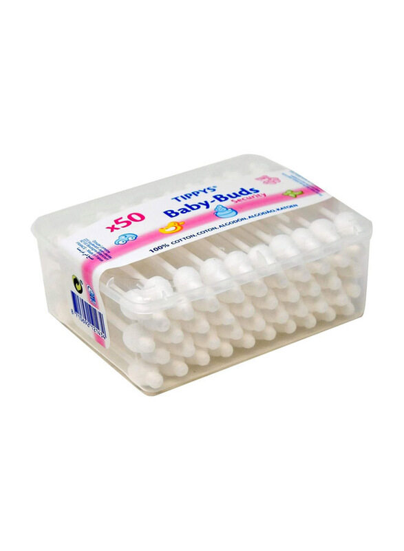 

Tippys 50-Piece Cotton Tips for Babies, White