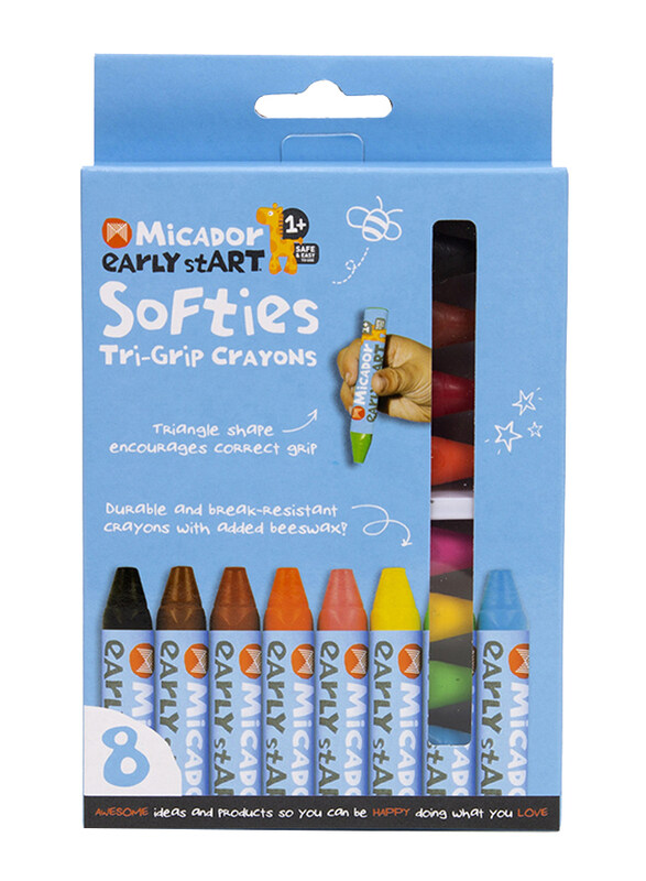 

Micador Early Start Softies Crayons Set, 8 Piece, Multicolour