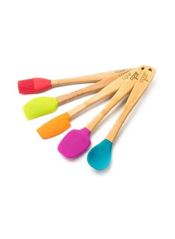 

Core Bamboo Silicone Mini Basting Brush, 5 Piece, Multicolour