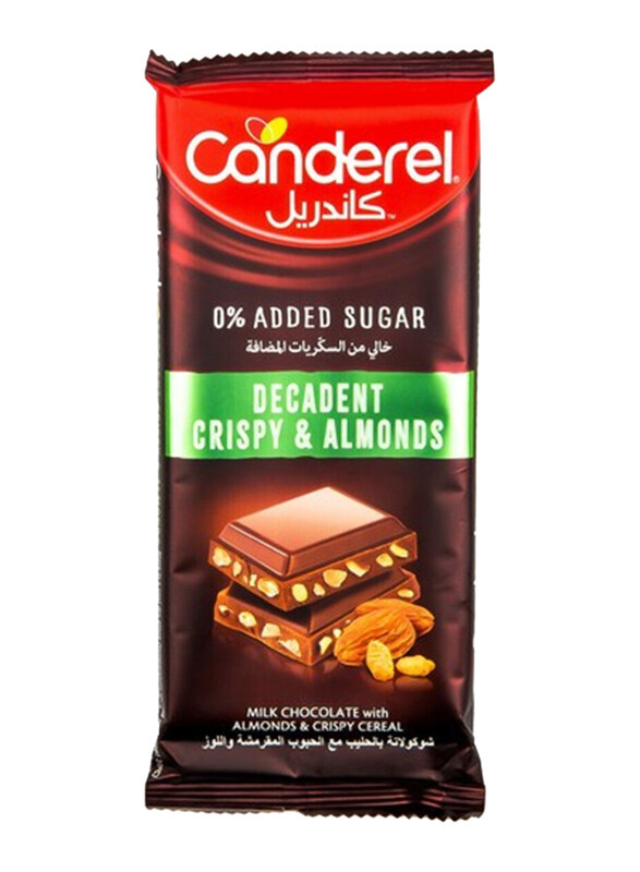 

Canderel Decadent Crispy & Almond Milk Chocolate Bar, 100g