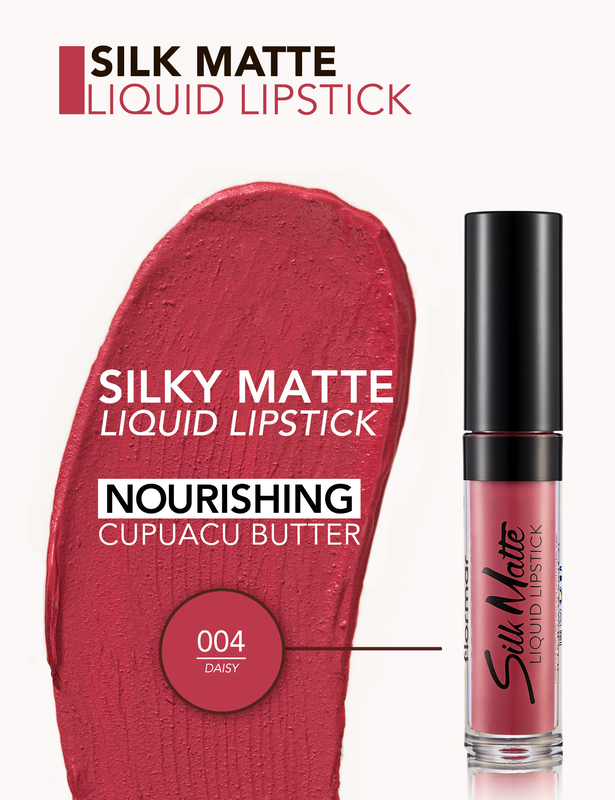 Flormar Silk Matte Liquid Lipstick, 004 Daisy, Pink