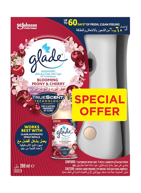 

Glade Automatic Blooming Peony & Cherry Holder + Peohner Spray, 269ml