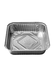 Falcon No.131 Aluminium Disposable Food Container with Lid, 10 Pieces, Silver