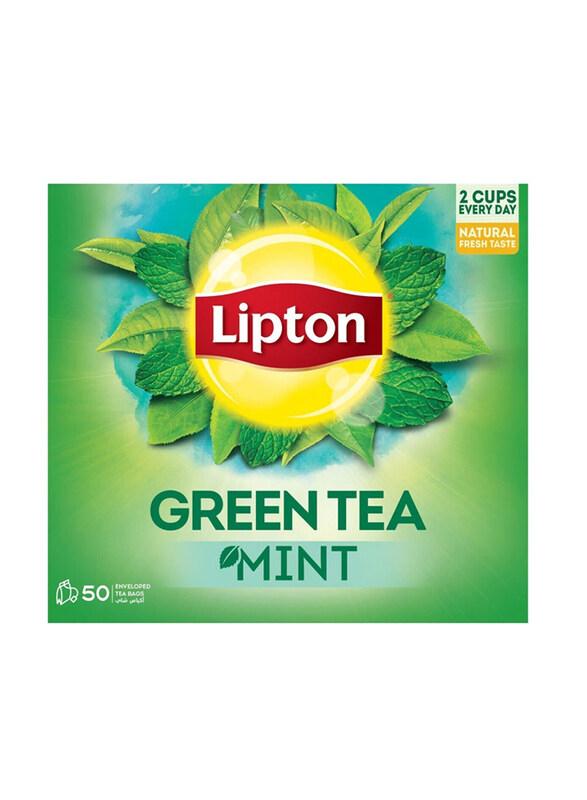 

Lipton Green Tea Mint Envelope Teabags, 50 Teabags x 1.3g