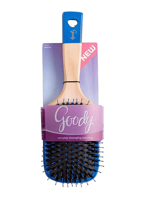 Goody Wood Paddle Hair Brush for All Hair Types, Assorted Colour